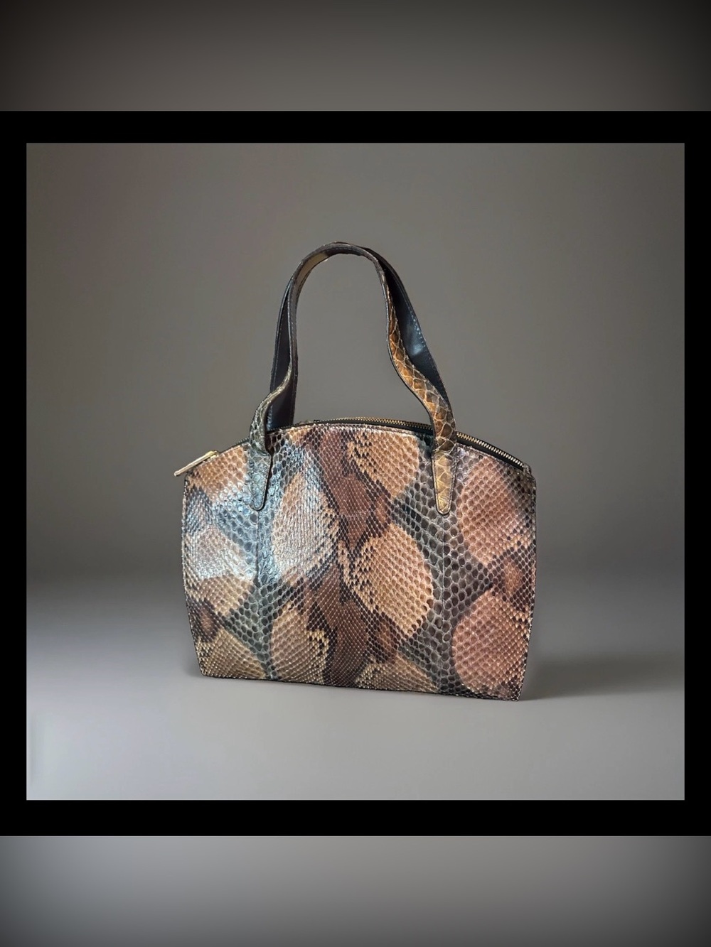 Gucci Python Bordeaux Leather Handbag Vintage - Picture 3 of 16